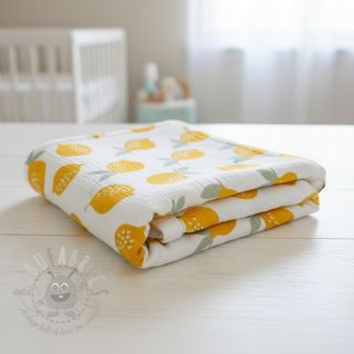 Tetra Tkanina/Muslin Lemons white