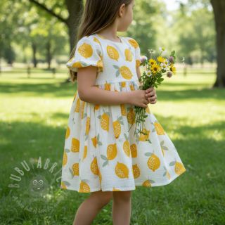 Tetra Tkanina/Muslin Lemons white