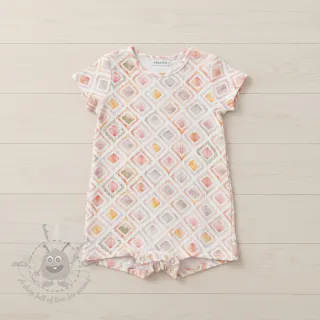 Tetra Tkanina/Muslin Geo watercolour mauve digital print