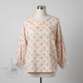 Tetra Tkanina/Muslin Geo watercolour mauve digital print