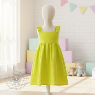Tetra Tkanina/Muslin NEON YELLOW ORGANIC