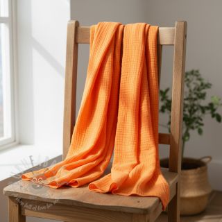 Tetra Tkanina/Muslin NEON ORANGE ORGANIC