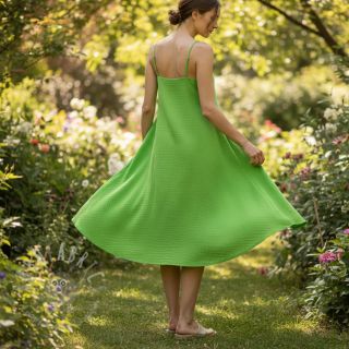 Tetra Tkanina/Muslin NEON LIME ORGANIC