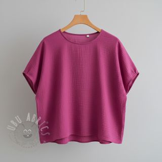 Tetra Tkanina/Muslin cerise ORGANIC