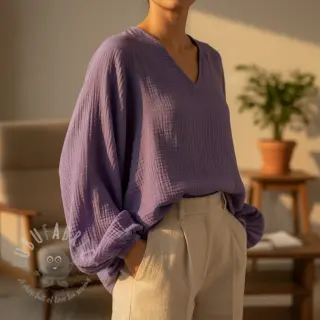 Tetra Tkanina/Muslin lavender ORGANIC