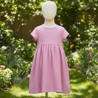 Tetra Tkanina/Muslin light pink ORGANIC