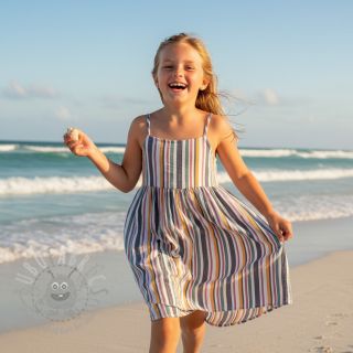 Tetra Tkanina/Muslin yarn dyed Stripe purple