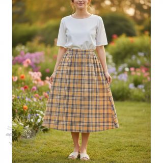 Tetra Tkanina/Muslin Double sided CHECKS multicolour brown