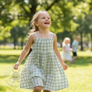 Tetra Tkanina/Muslin Double sided CHECKS MINI nile