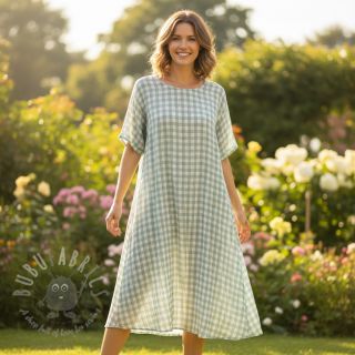 Tetra Tkanina/Muslin Double sided CHECKS MINI nile