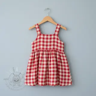 Tetra Tkanina/Muslin Double sided CHECKS MINI red
