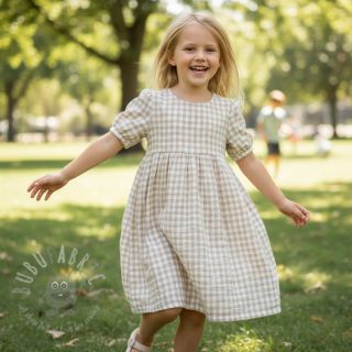 Tetra Tkanina/Muslin Double sided CHECKS MINI beige