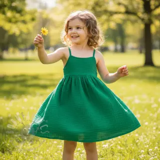 Tetra Tkanina/Muslin hunter green