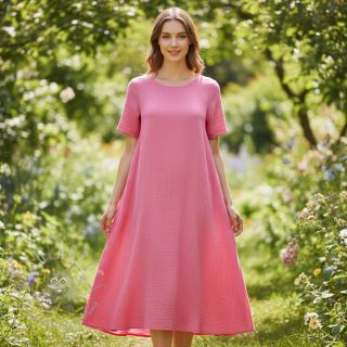 Tetra Tkanina/Muslin pink ORGANIC