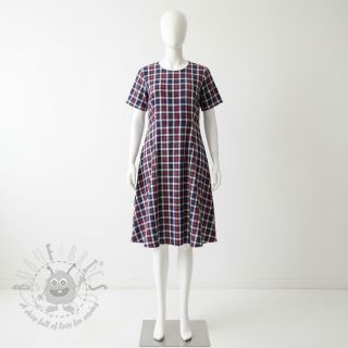 Tetra Tkanina/Muslin Double sided Checks navy