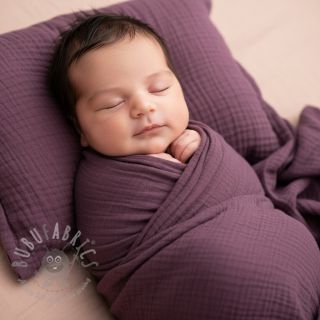 Tetra Tkanina/Muslin aubergine