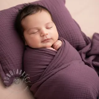 Tetra Tkanina/Muslin aubergine