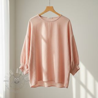 Tetra Tkanina/Muslin light salmon ORGANIC