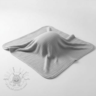 Tetra Tkanina/Muslin light grey ORGANIC