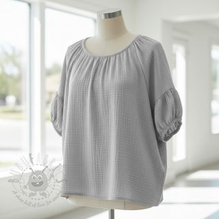 Tetra Tkanina/Muslin light grey ORGANIC