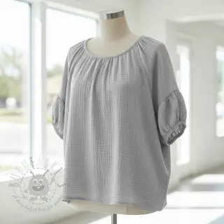 Tetra Tkanina/Muslin light grey ORGANIC
