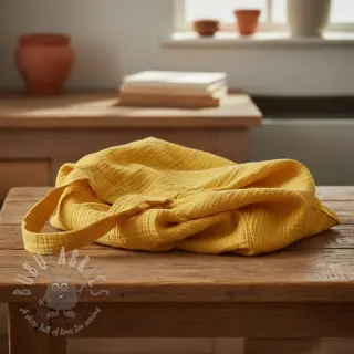 Tetra Tkanina/Muslin soft yellow ORGANIC