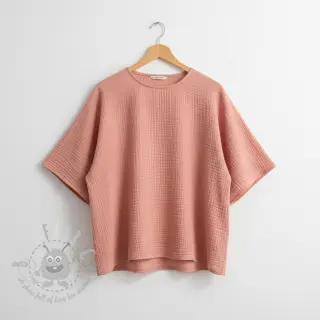 Tetra Tkanina/Muslin soft rose ORGANIC