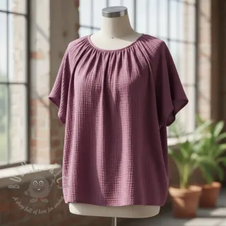 Tetra Tkanina/Muslin purple ORGANIC