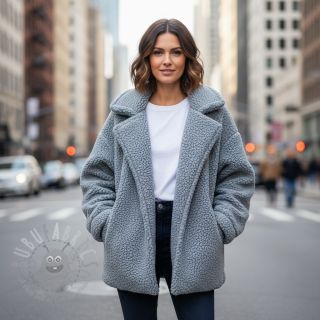 Fleece TEDDY DOUBLE SIDED pale turquoise