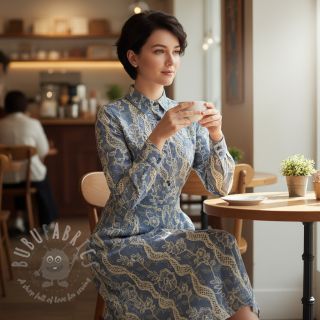 Pamuk JEANS EMBROIDERY Flora design B