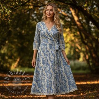 Pamuk JEANS EMBROIDERY Flora design B