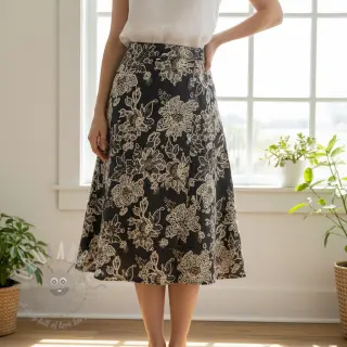Pamuk JEANS EMBROIDERY Bouquet black