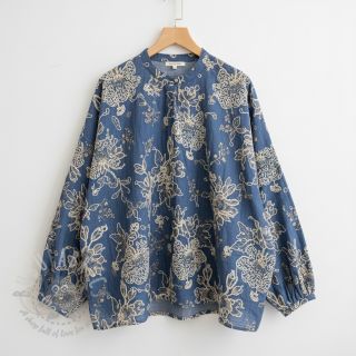 Pamuk JEANS EMBROIDERY Bouquet blue