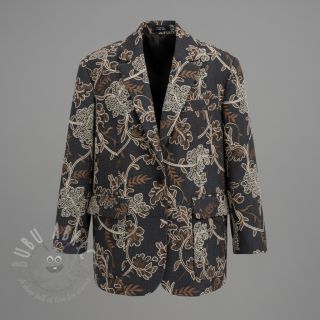 Pamuk JEANS Embroidery leaves black