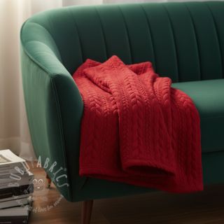 Pletenina jacquard Cably dark red