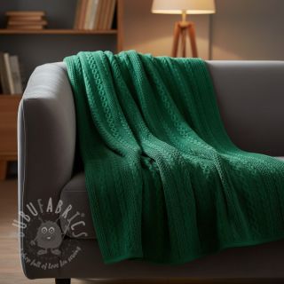 Pletenina jacquard Cable forest green