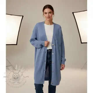 Pletenina jacquard Diamond baby blue