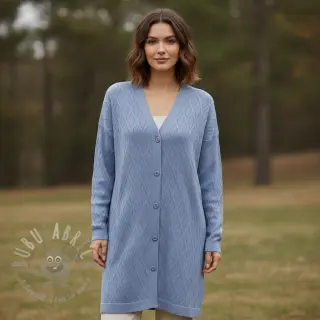 Pletenina jacquard Diamond baby blue