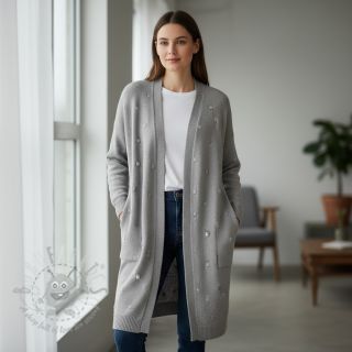 Pletenina BIG KNIT DOT grey