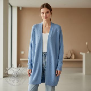 Pletenina BIG KNIT DOT blue