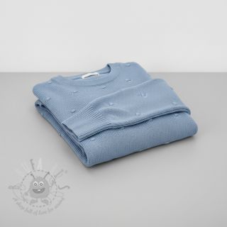 Pletenina BIG KNIT DOT blue