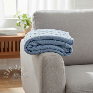 Pletenina BIG KNIT DOT blue