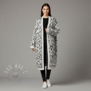 Pletenina jacquard Comfy Blurry Ikat grey