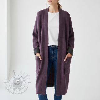 Tkanina za kapute DOUBLE FACE WITH JERSEY violet