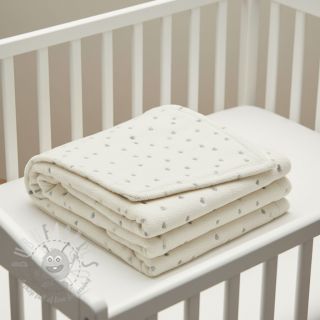 Tkanina za kapute TEDDY Tossed hearts silver