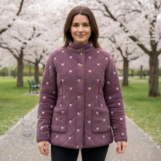 Tkanina za kapute TEDDY EMBROIDERY Mini rosewood