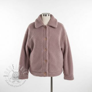 Tkanina za kapute TEDDY dark powder