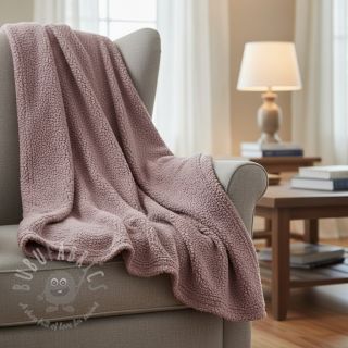 Tkanina za kapute TEDDY dark powder