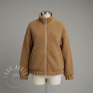 Tkanina za kapute TEDDY camel