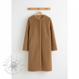 Tkanina za kapute TEDDY camel
